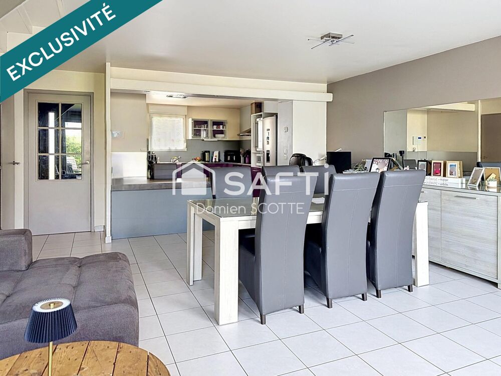 Maison 104 m², 4 chambres, garage et parking