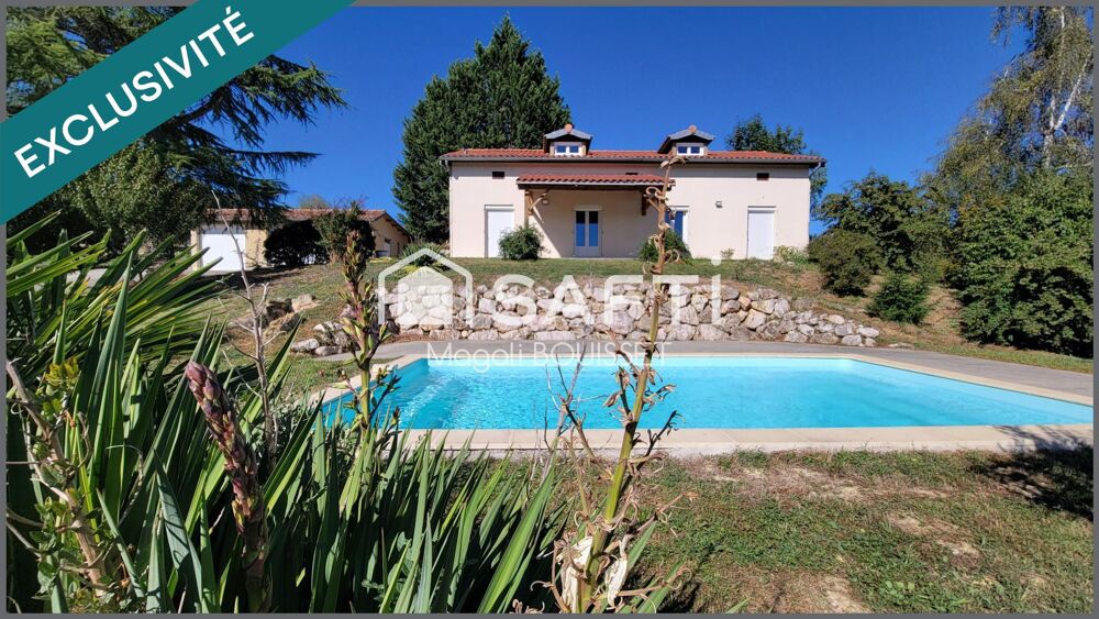 Charmante Maison T6 de 179m², 5 chambres dont une suite parentale, piscine, terrasses, garages, jardin de 3446m². Finitions à pr