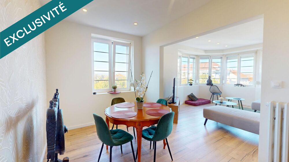 Mulhouse  Appartement 5 pièces 101 m² rénové, dernier étage avec vue Vosges