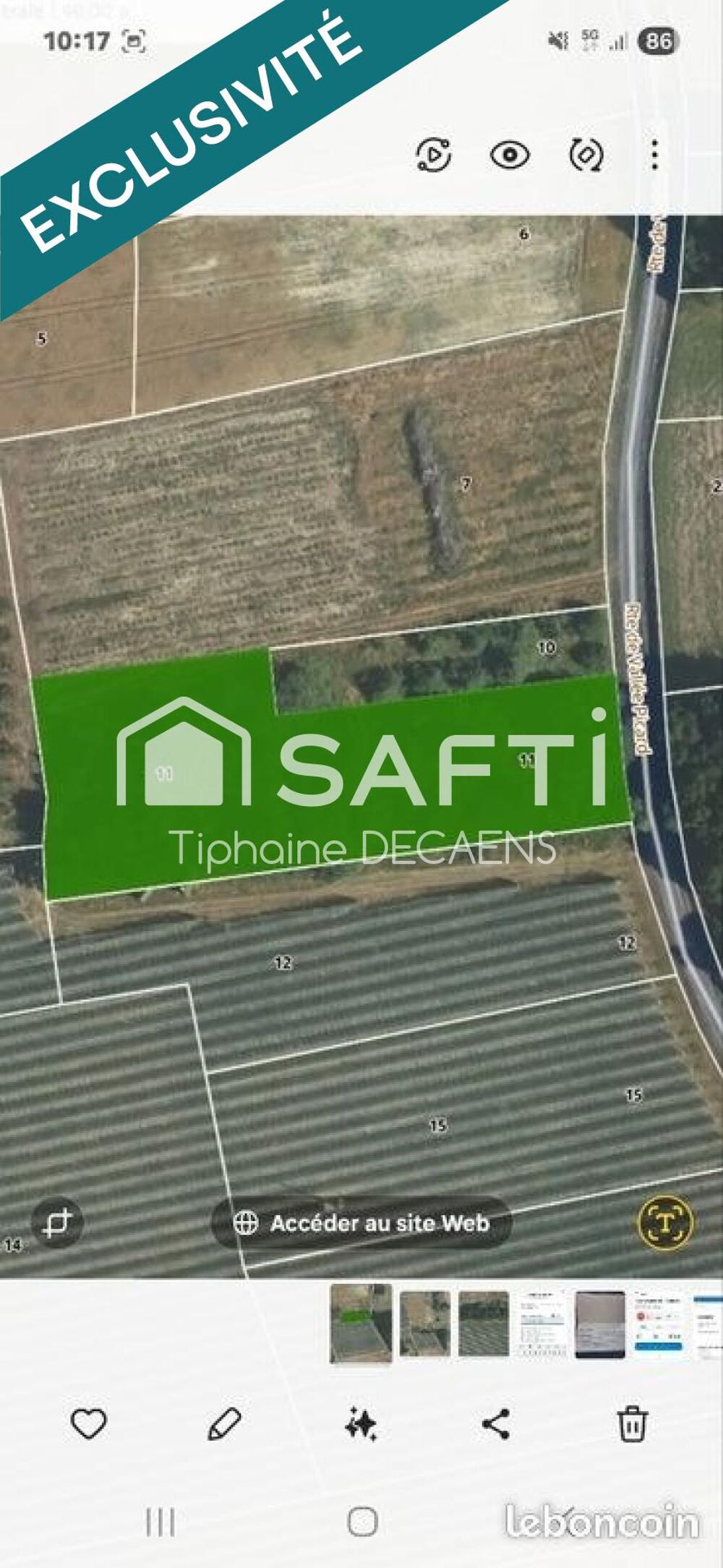 Vente Terrain Terre agricole Valleres