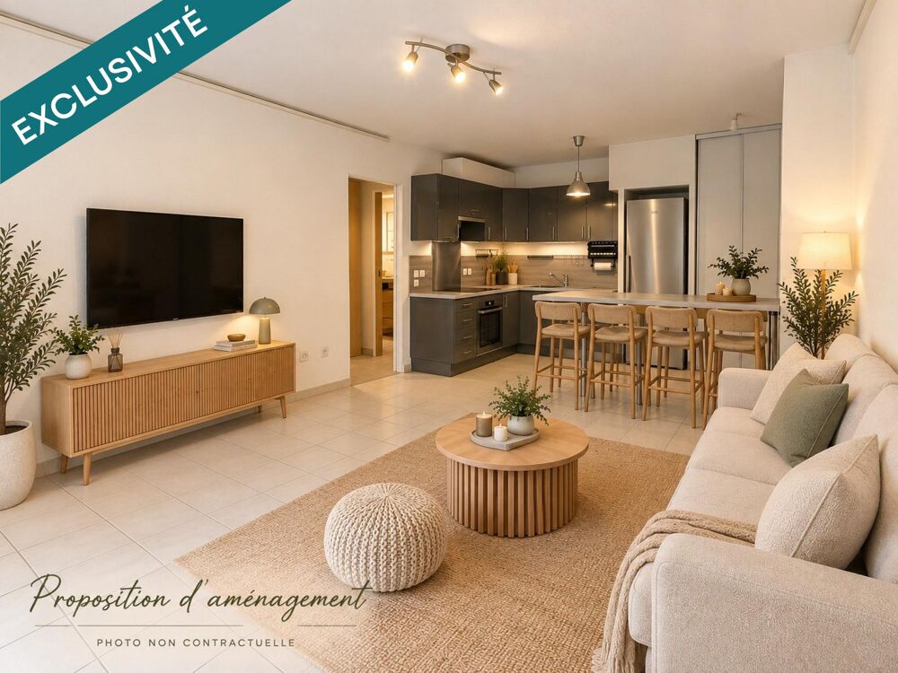 LA FARE-LES-OLIVIERS  T2 CENTRE-VILLE  TERRASSE 30 M²  PARKING PRIVATIF