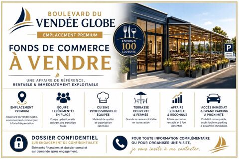 Une opportunit&eacute; cl&eacute; en main dans un emplacement premium ! 400000 85180 Sables d olonne