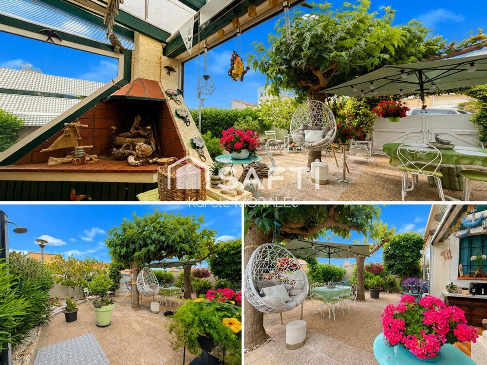 LE BARCARES (66), MAISON T3, DE 56 M2, AVEC MAGNIFIQUE JARDIN, STATIONNEMENTS, 2 MIN DE LA PLAGE