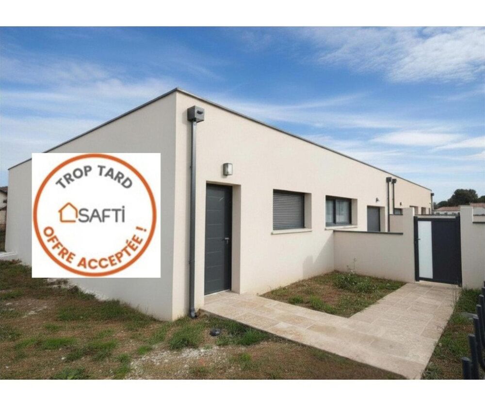 Villa de plain pied de 105m², 3 chambres sur terrain de 303m² avec garage