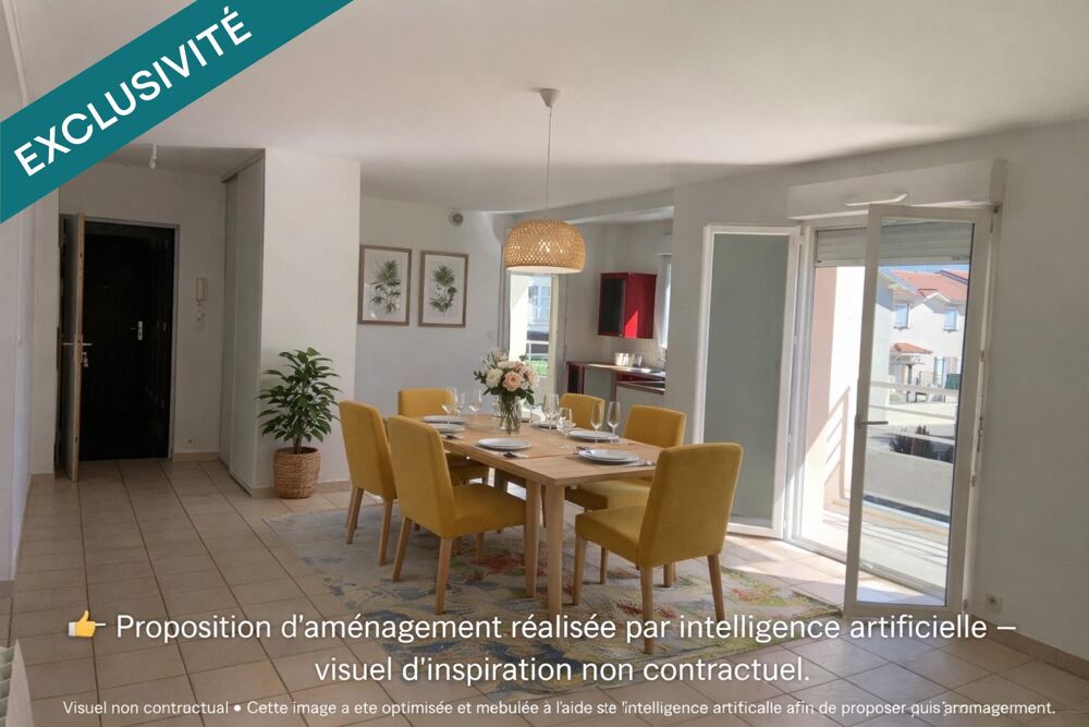 Vente Appartement T4 100 m² + double garage au cœur du village Vaulx-milieu