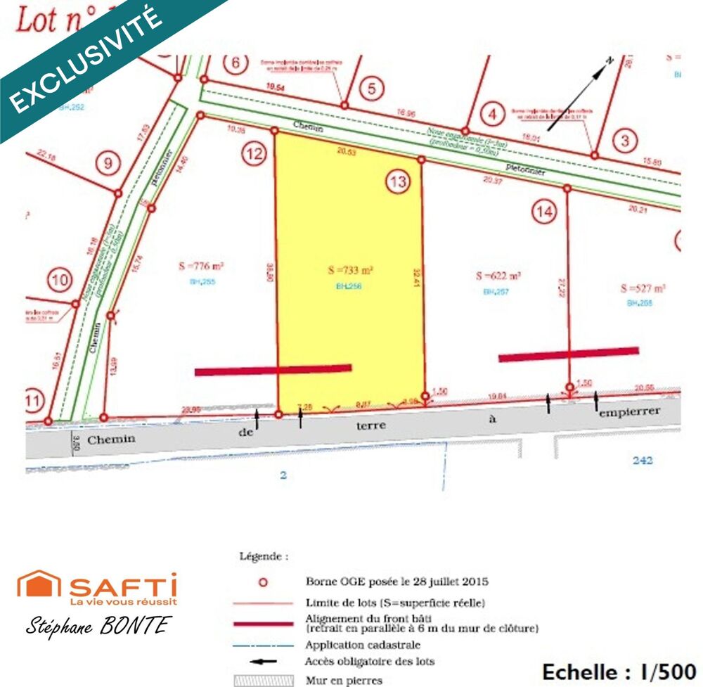 Vente Terrain Terrain de 733 m² viabilisée (lot 13) – Le Puy Le puy-en-velay