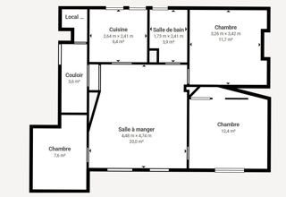  Appartement � vendre 4 pi�ces 67 m�