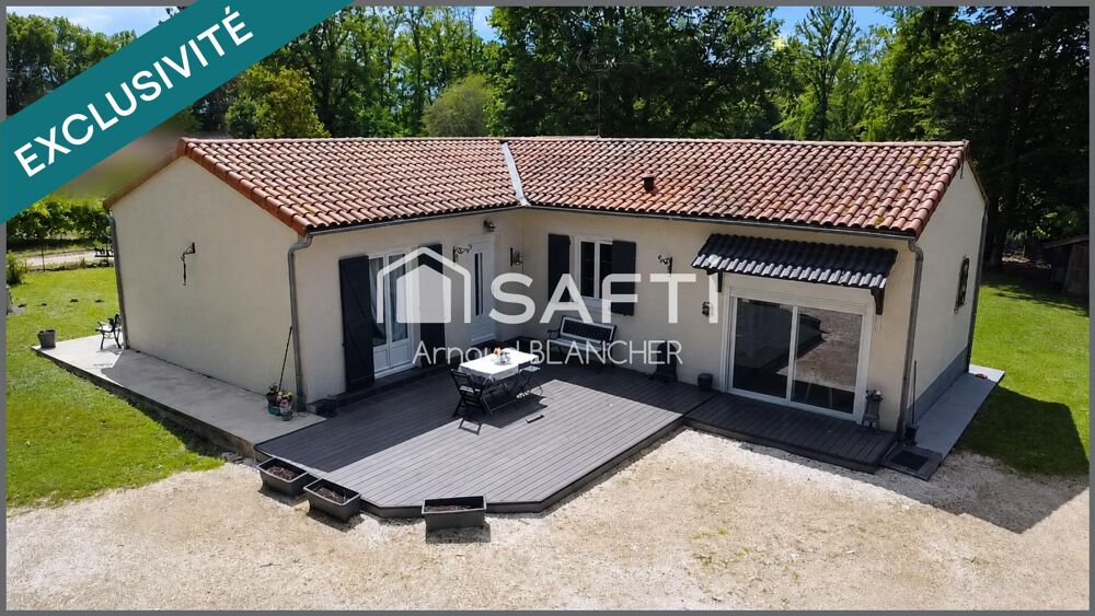 Vente Maison Pavillon plain-pied, trois chambres + bureau, salle de bain, garage, jardin. Dirac