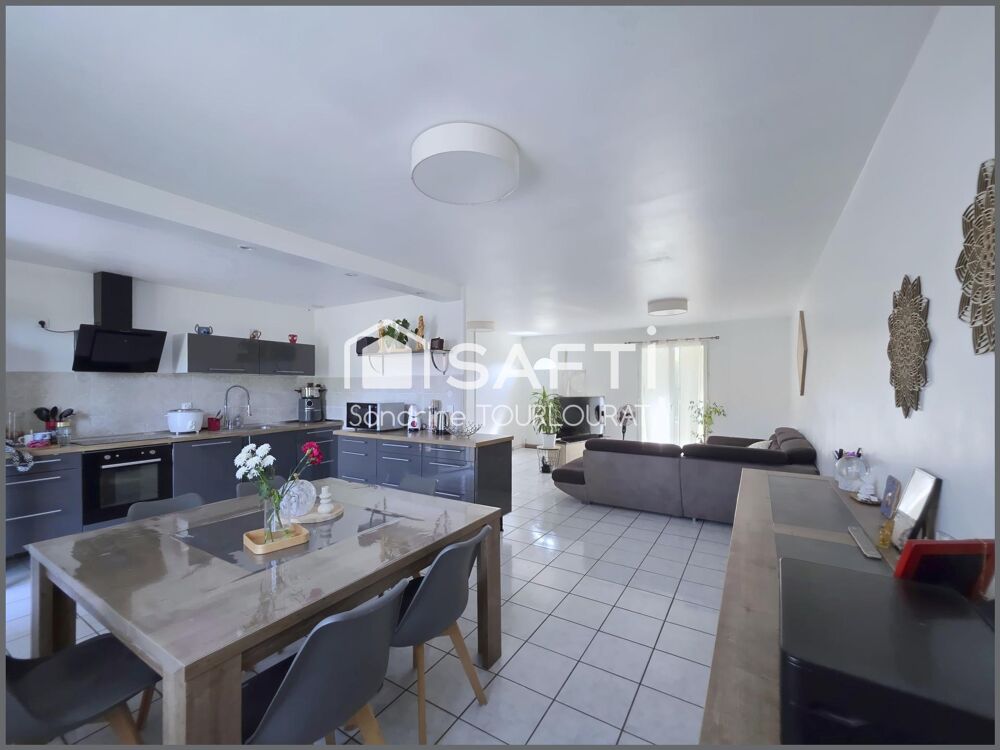 Maison plain pied 4 chambres, garage