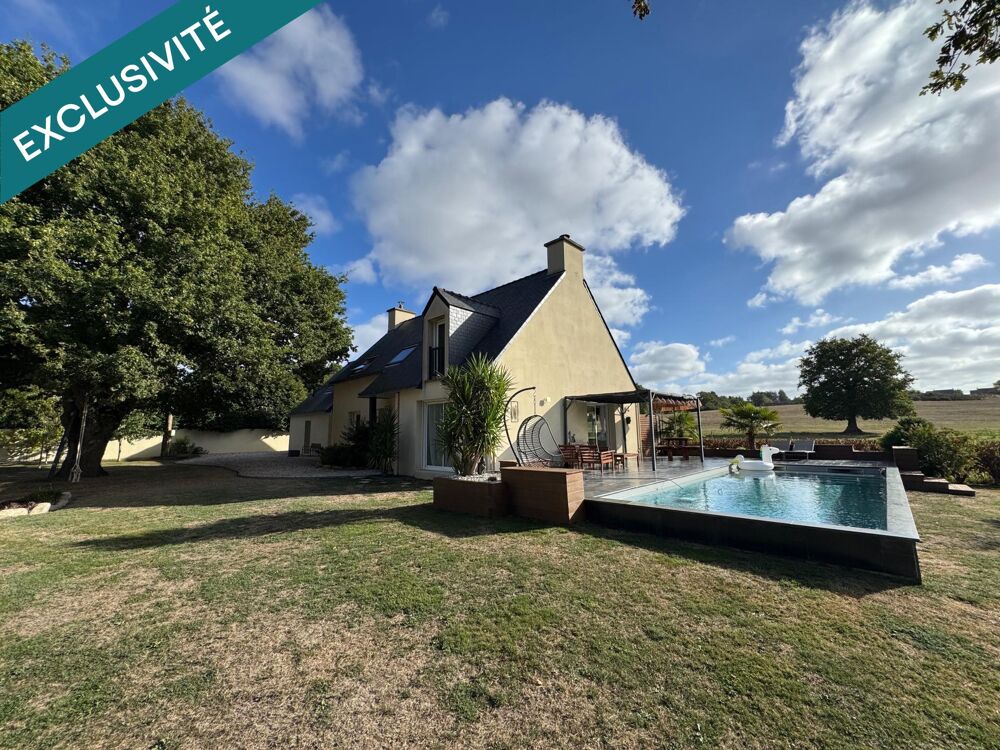 Vente Maison Maison 173 m² avec piscine,1 377 m² sans vis-à-vis Theix-noyalo