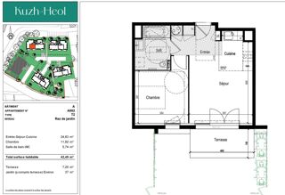  Appartement � vendre 2 pi�ces 43 m�