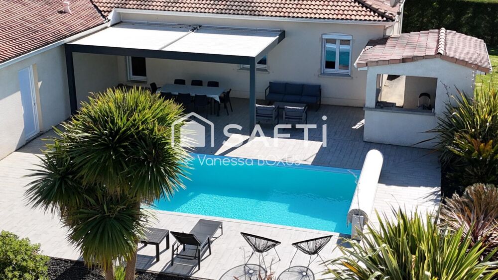 Maison de plain pied à Marcellus avec piscine, panneau photovoltaïque et appartement