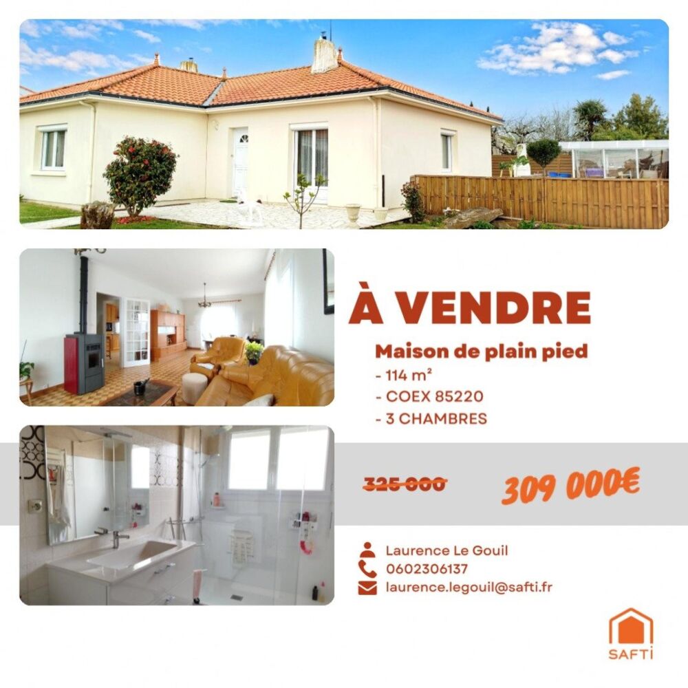 Maison 4 pièces 114 m² · à Coex · 114 m² · 309 000 €