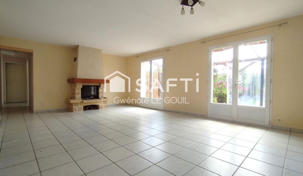 Maison 3 pièces 88 m² de plain-pied, joli jardin
