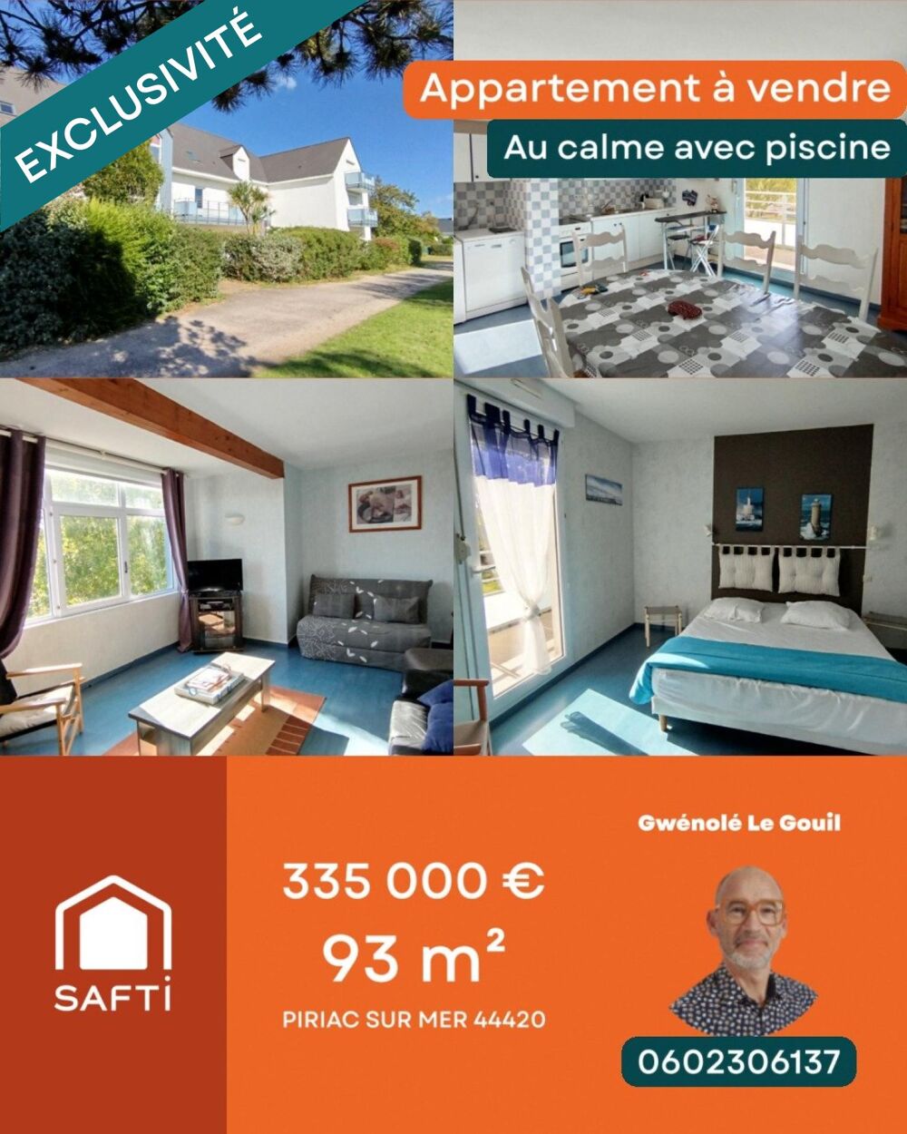 Vente Appartement PIRIAC SUR MER - Bel appartement 93 m² avec piscine Piriac-sur-mer