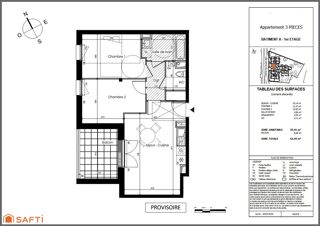  Appartement � vendre 3 pi�ces 55 m�