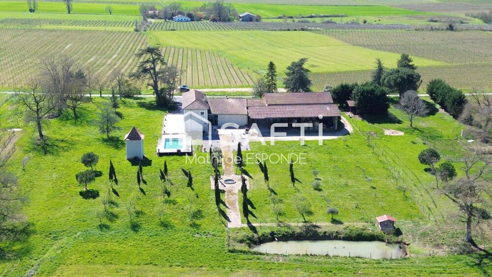 Vente Maison Domaine d'Exception de 29 Hectares aux Portes de Condom avec maison rénovée, piscine, vignoble Condom