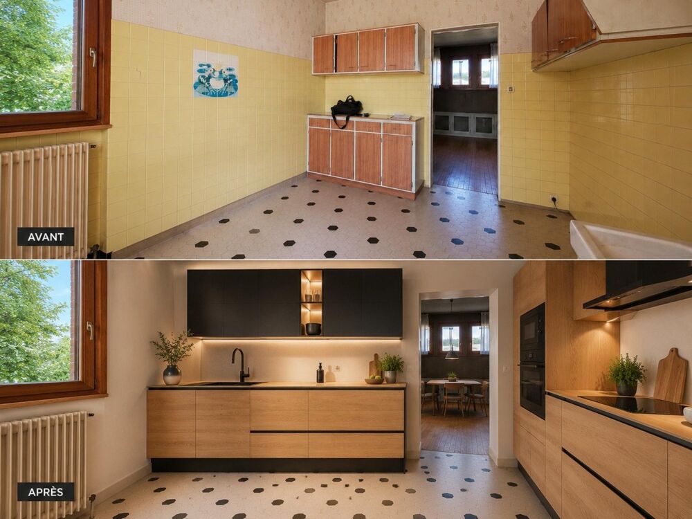 Maison familiale118m2 avec grand terrain de 3 370 m² constructible, garage de 90 m² et beau potentiel d'évolution