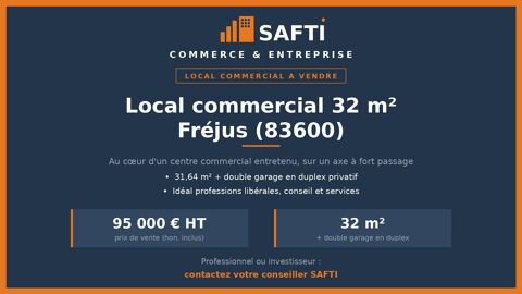 Espace 32m&sup2; en Duplex Logistique : Flux & Confort 95000 83600 Frejus