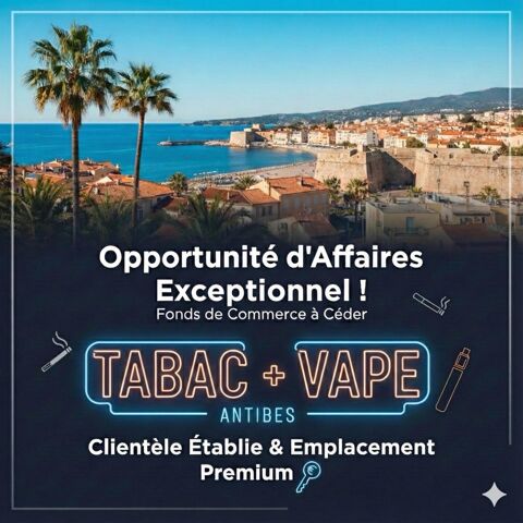Vivez du soleil Tabac-Loto Vape 195K commissions 860000 06600 Antibes