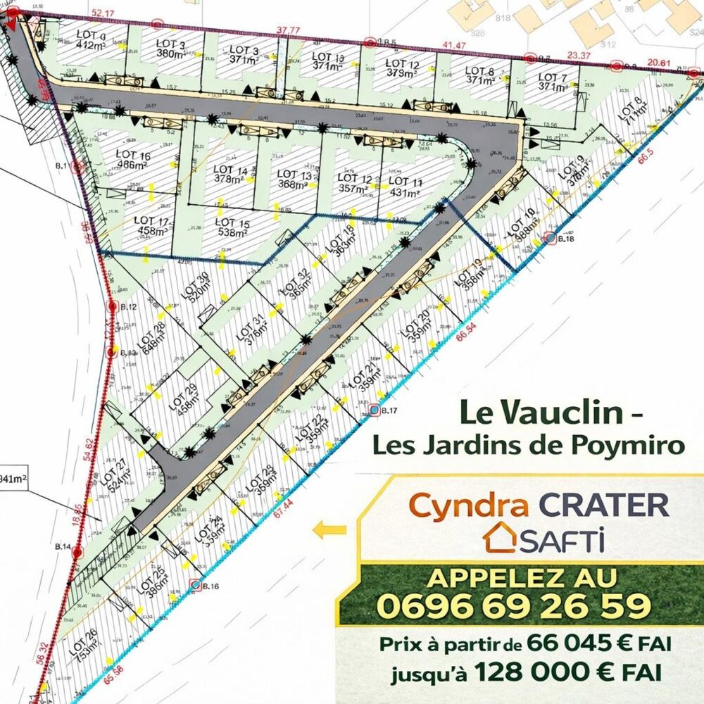 Vente Terrain TERRAINS À VENDRE EN LOTISSEMENT (en cours de création) Le vauclin