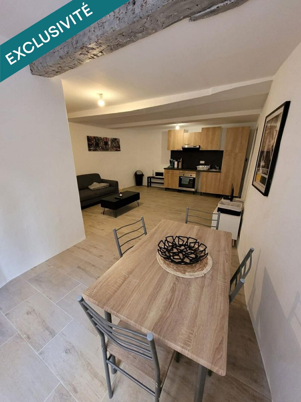 Appartement T2 (une chambre) d'environ 43m2 en rez de chaussée