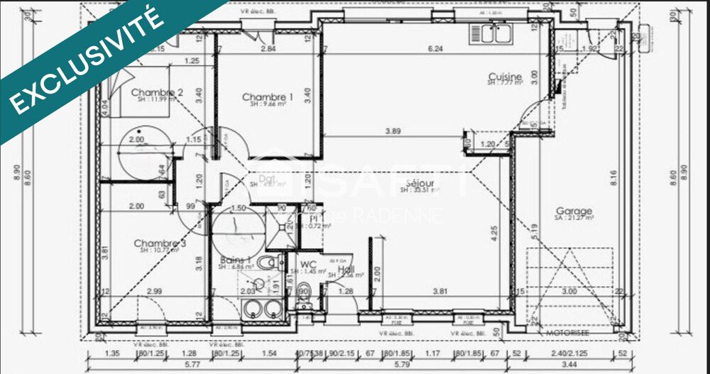 MAISON INDIVIDUELLE DE PLAIN PIED AVEC GARAGE