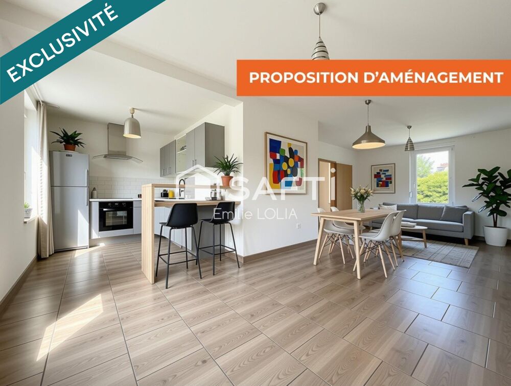 Maison découpée en deux appartements