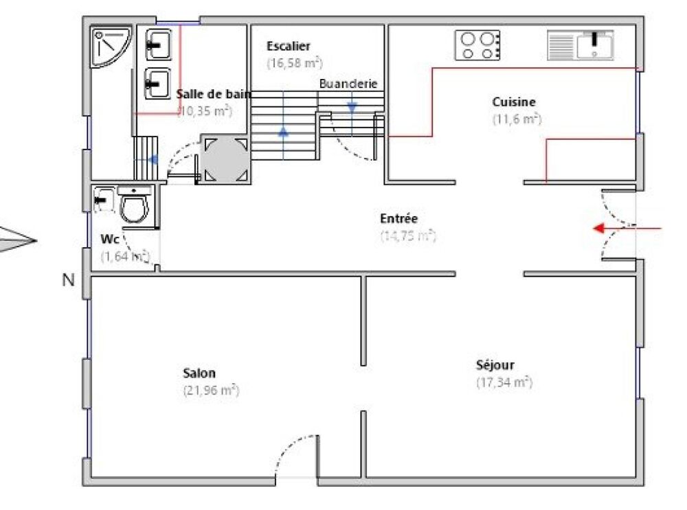 Ancien presbytère rénové de 165 m², 4 chambres, 1749 m² de terrain.