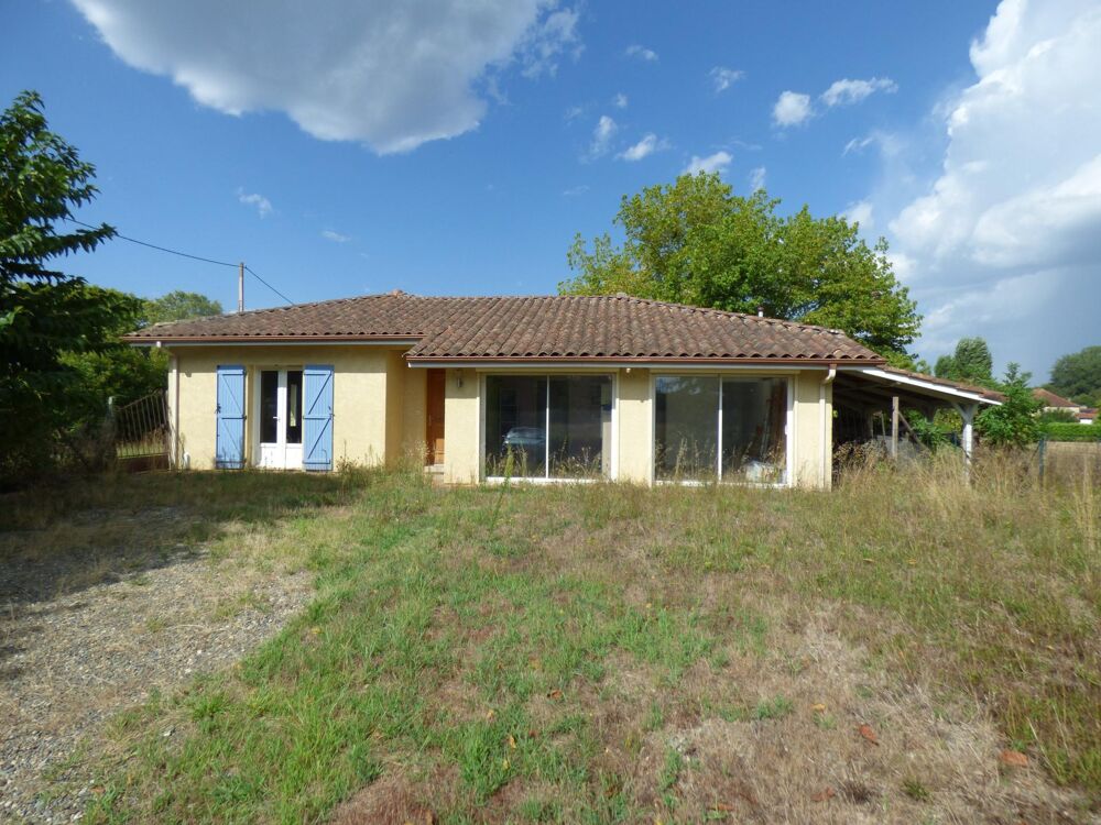 Villa plain pied au calme, bon état, cuisine aménagée/salon de 50 m², 4 chambres, bureau, terrain de 2040 m²