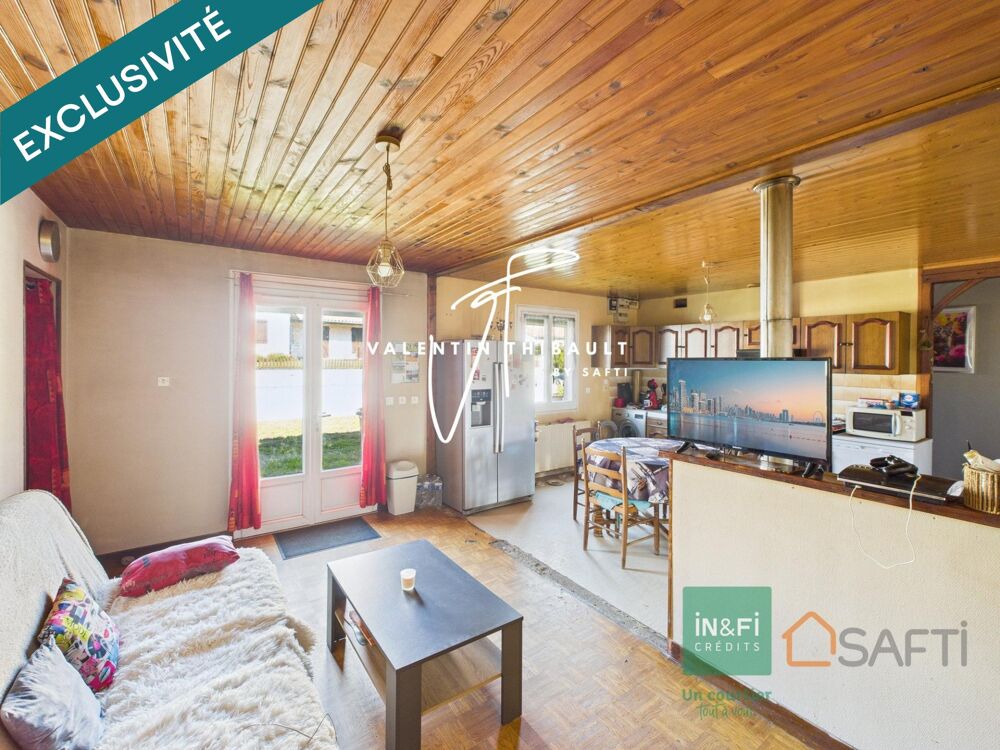 Maison plain-pied 89m² 3 chambres terrasse garage jardin de 1000m²