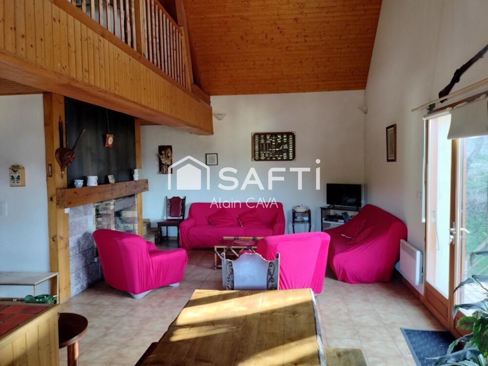 Vente Maison Chalet de 126m² sur 2 niveau +appartement en rez de jardin de 45m² à finir sur 1060m² de terrain Montclar