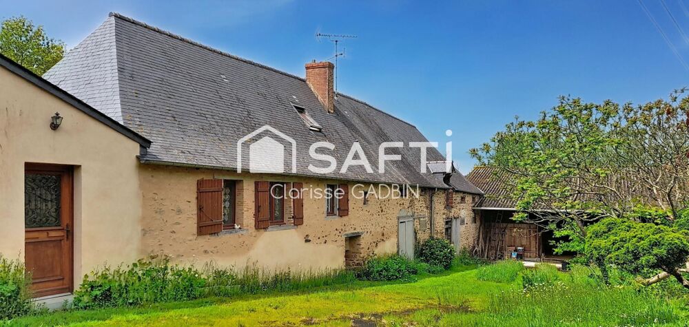 Belle propriété avec une maison des années 1950 et une longère aménagée en loft. Dépendances avec boxes et plan d'eau et 1 hect