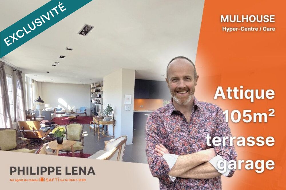 Bel attique 105m², 2 chambres, Bas Rebberg / gare