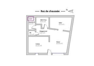  Appartement � louer 1 pi�ce 42 m�