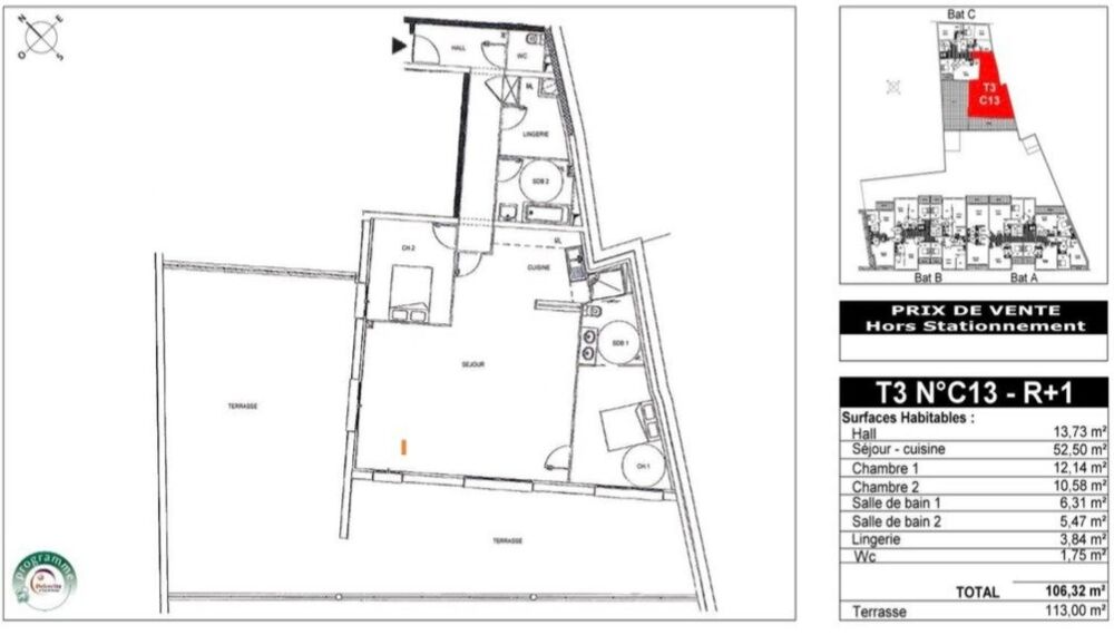 Vente Appartement VIEUX LILLE - APPARTEMENT T3 AVEC TERRASSE EXCEPTIONNELLE Lille