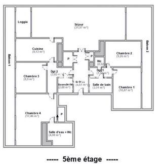  Appartement  vendre 6 pices 115 m