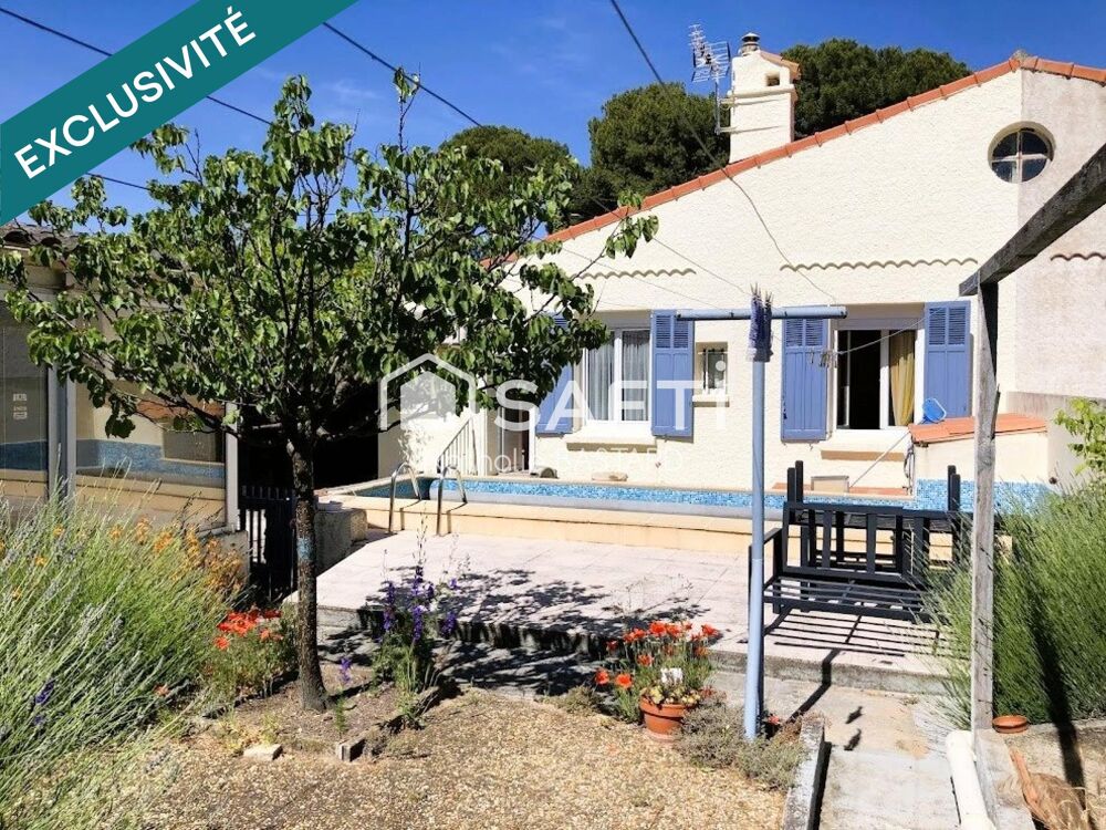 Vente Maison Villa T5 de plain pied avec jardin, piscine et grand garage Chateauneuf-les-martigues