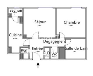  Appartement à vendre 2 pièces 43 m²