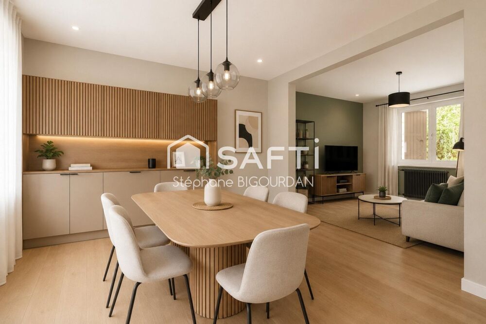 Maison Châtillon : 97m², 4 ch, terrain 350m², lisière forêt.