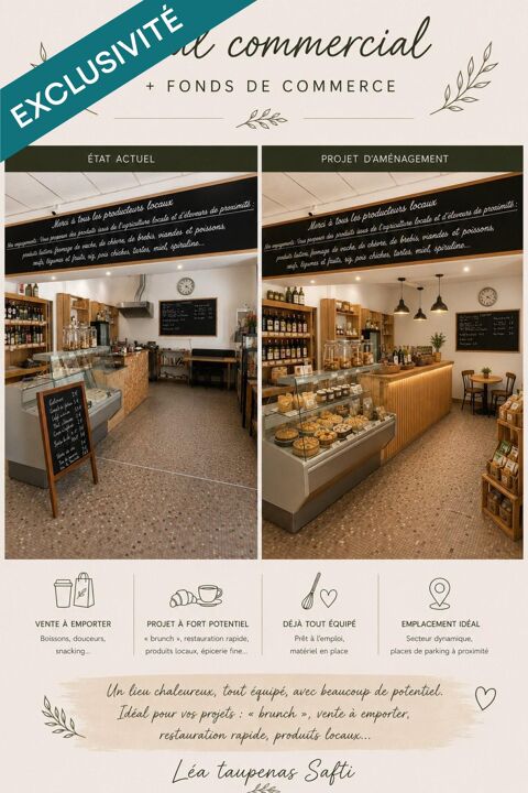 Beau local commercial cl&eacute; en main murs + fonds 43000 04600 Chateau-arnoux-saint-auban