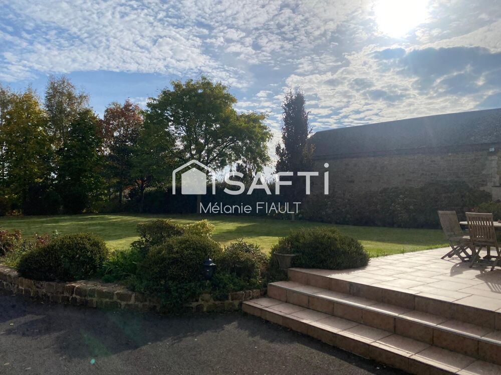Maison de bourg, en pierre, 192 m², 5 chs, terrain 1469 m², Cerisy Belle Etoile
