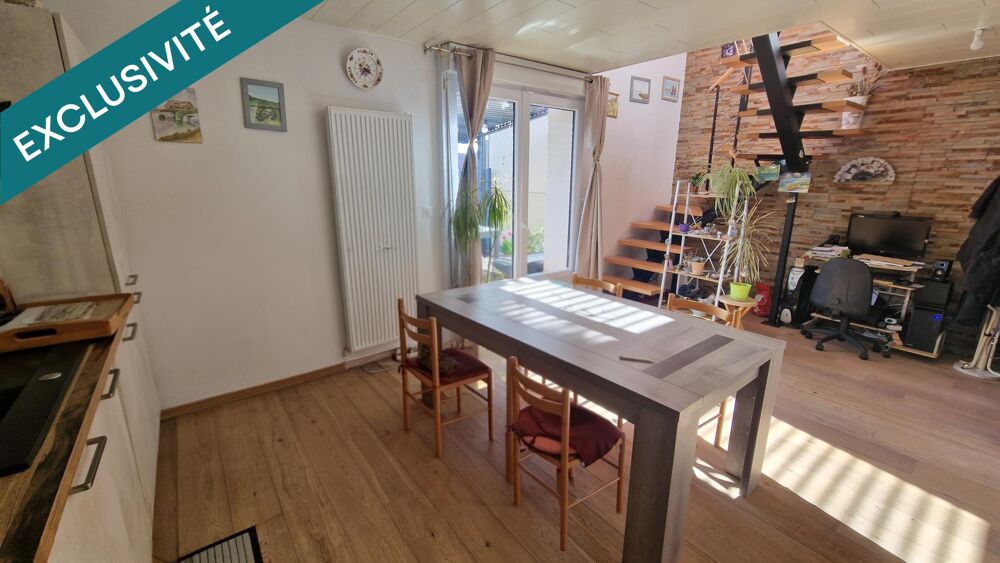 Investissement uniquement  Nue-propriété (occupé)  Duplex RDC 81m2 avec terrasse, garage  Saône