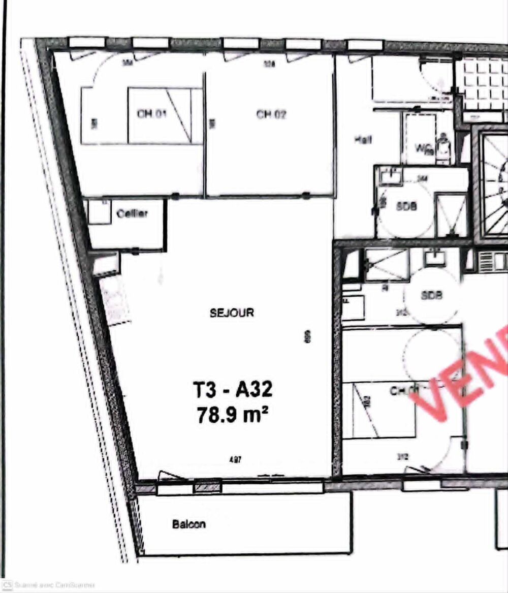 Vente Appartement Appartement R+3-2chambres-78.90m² Saint-laurent-blangy