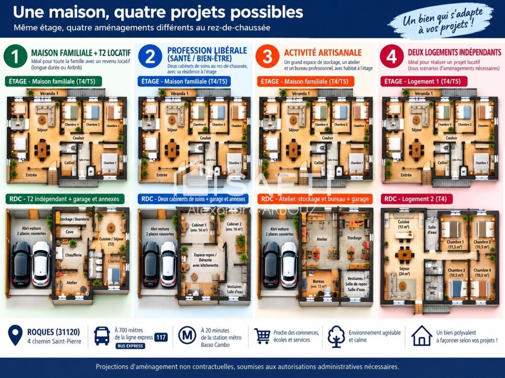 Vente Maison Un bien, quatre projets, à vous de choisir ! Roques