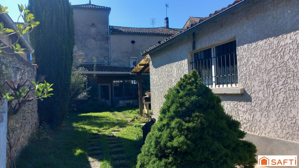 Maison en pierre 130m2, 3 chambres, jardin, garage