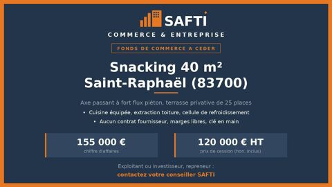 Snacking 40 m&sup2; – Terrasse 25 places en sus 120000 83700 Saint-raphael