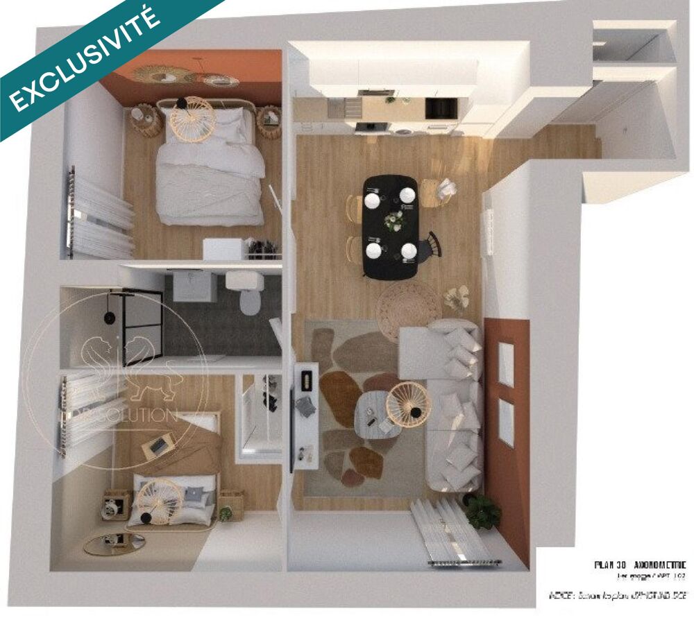 Appartement type 3 moderne rénové fin 2023