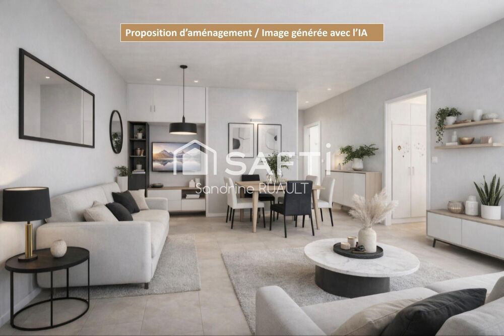 Appartement 3 pièces lumineux proche gare du Stade