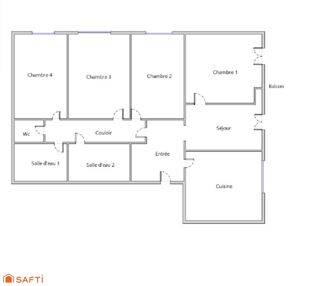  Appartement � louer 5 pi�ces 77 m�